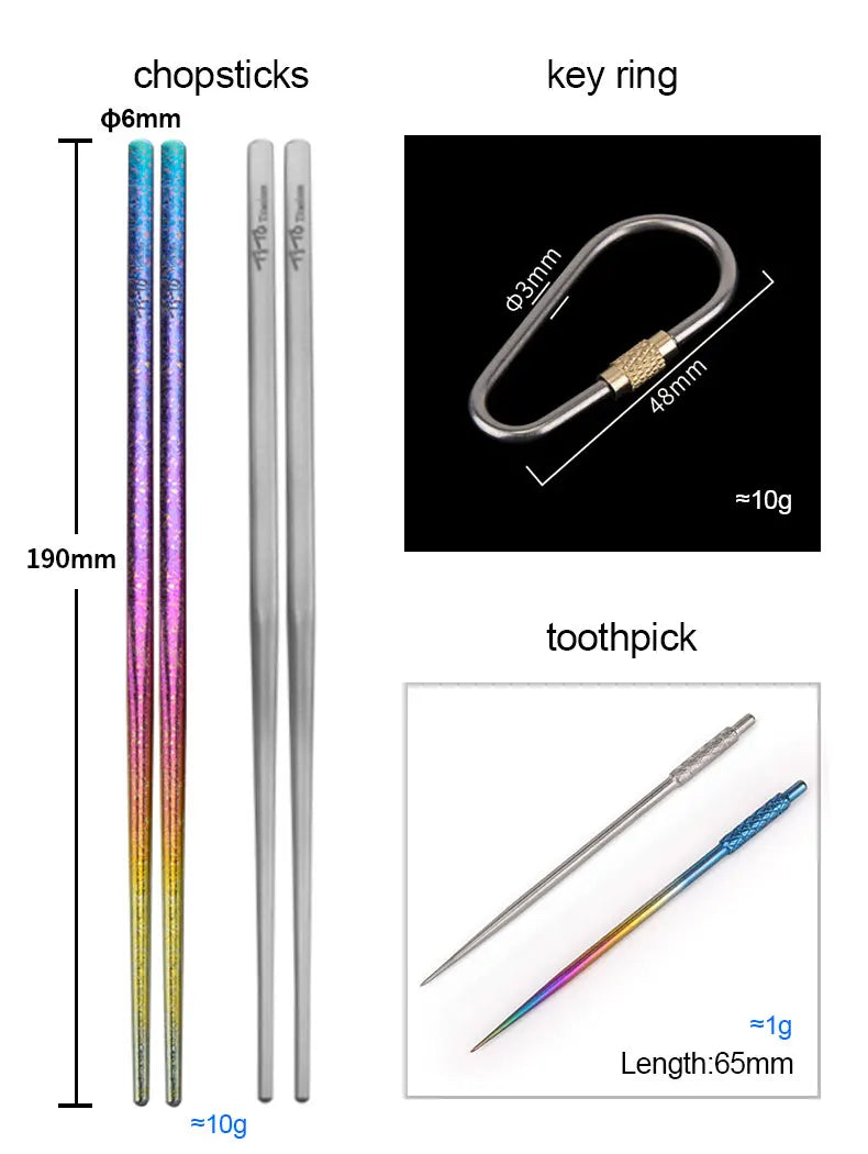 Vabena TiTo Titanium Ultralight Cutlery Set - Outdoor Adventure