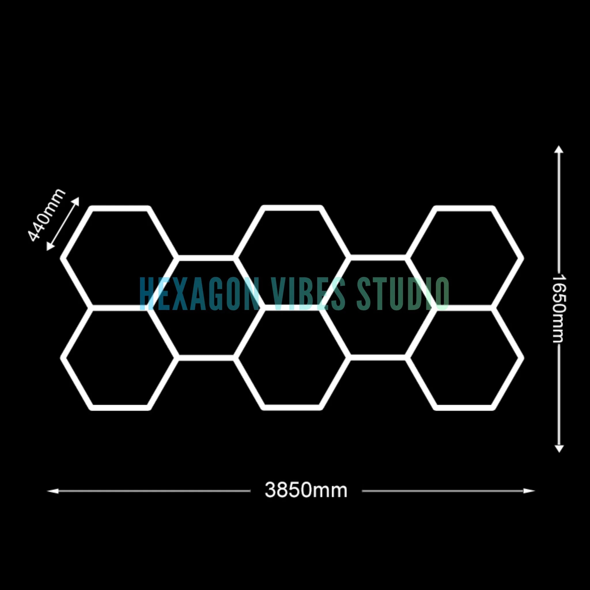 Garage Hexagon LED Light 50000H 6500K Ultra Bright