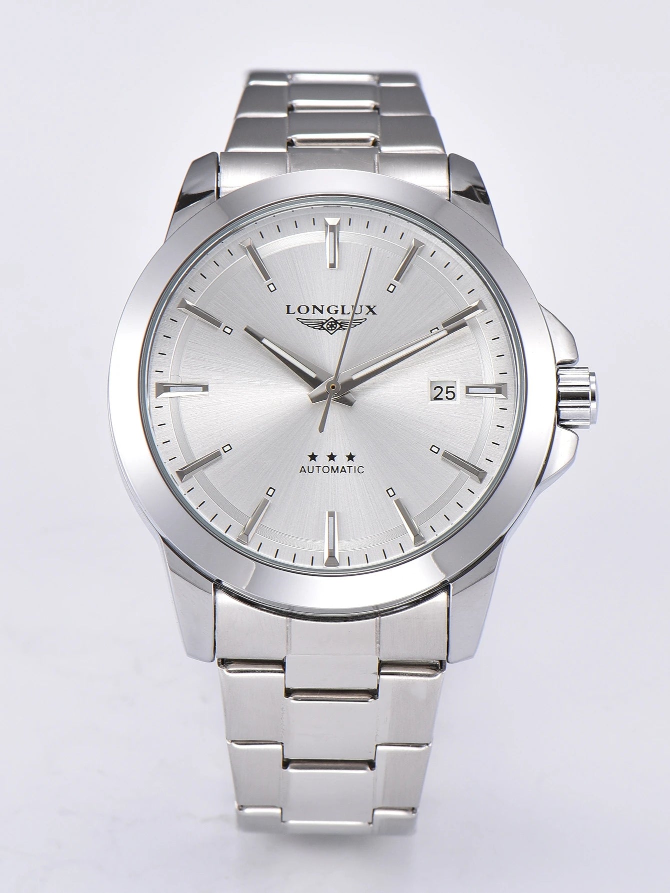 Men's Automatic Watch | Mechanical Business Date Stainless Steel Luminous Waterproof