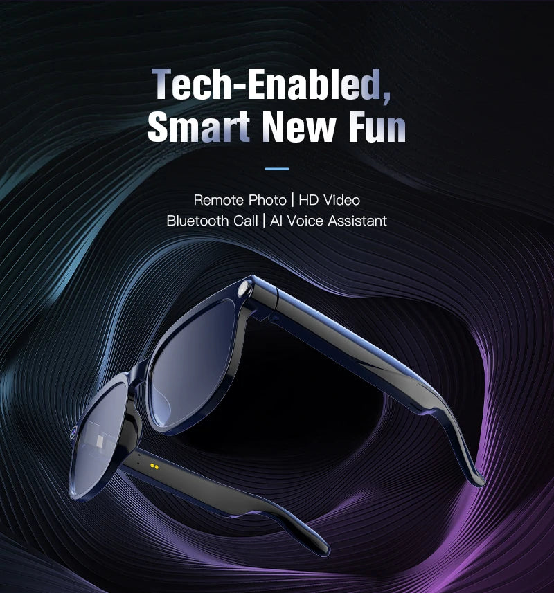 GUHUAVMI 800W HD Camera Glasses for Men - Hands-Free Translator & Video