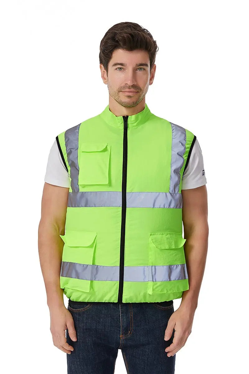 USB Powered Cooling Fan Work Vest - Reflective Summer Safety