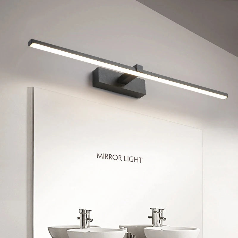 Vabena Modern LED Bathroom Wall Light - Three Color Aluminum Mirror Lamp