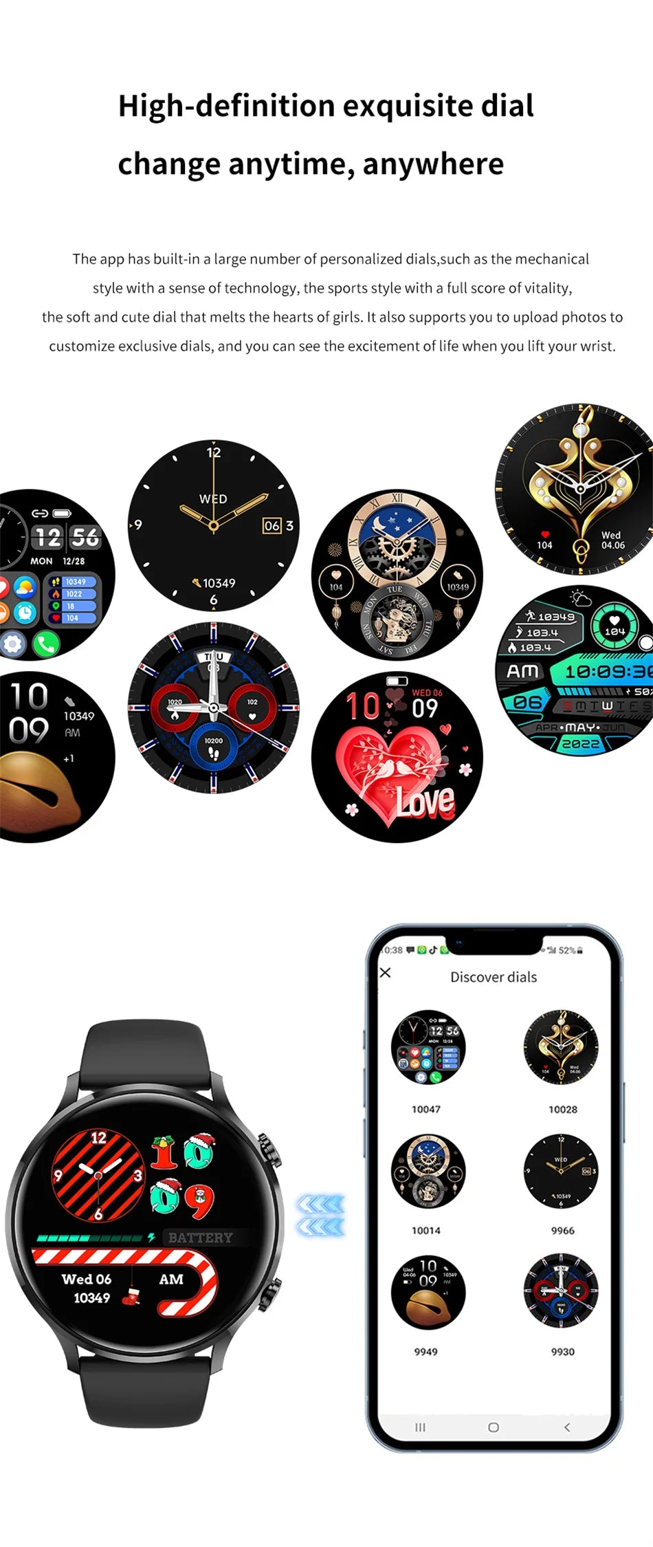 Vabena 2026 Smartwatch for Women & Men | AMOLED, GPS, IP68