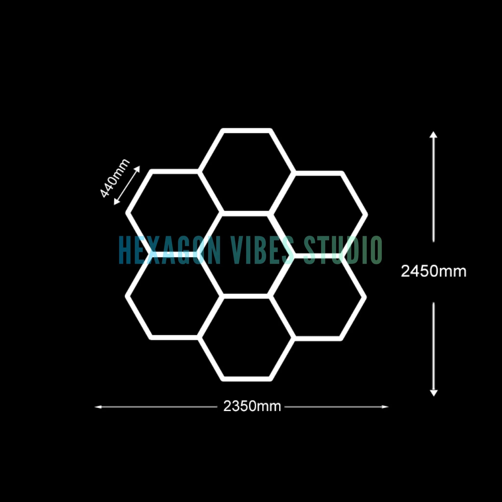 Garage Hexagon LED Light 50000H 6500K Ultra Bright