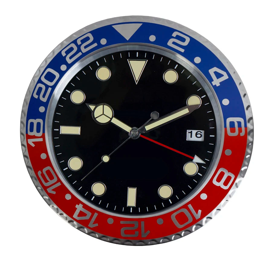 Luxury Modern Metal Wall Clock with Digital Luminescence