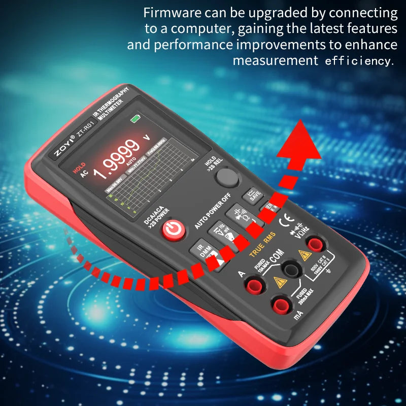 ZOYI R01 Thermal Imager Multimeter: 2-in-1 Infrared Thermometer Electrical Tester