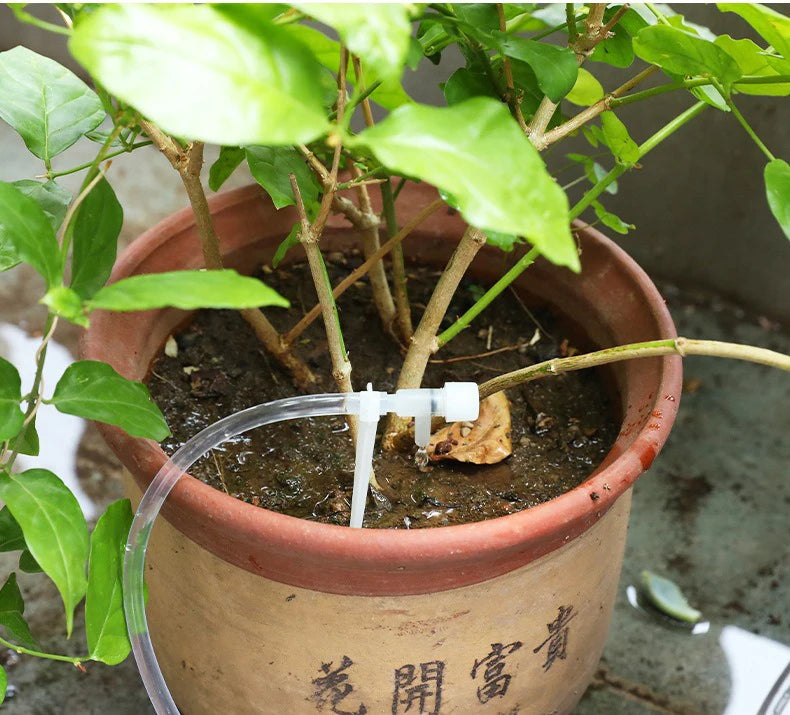 Garden Drip Irrigation Kit with Regulating Valve - Potted Plants & Greenhouse Watering System
