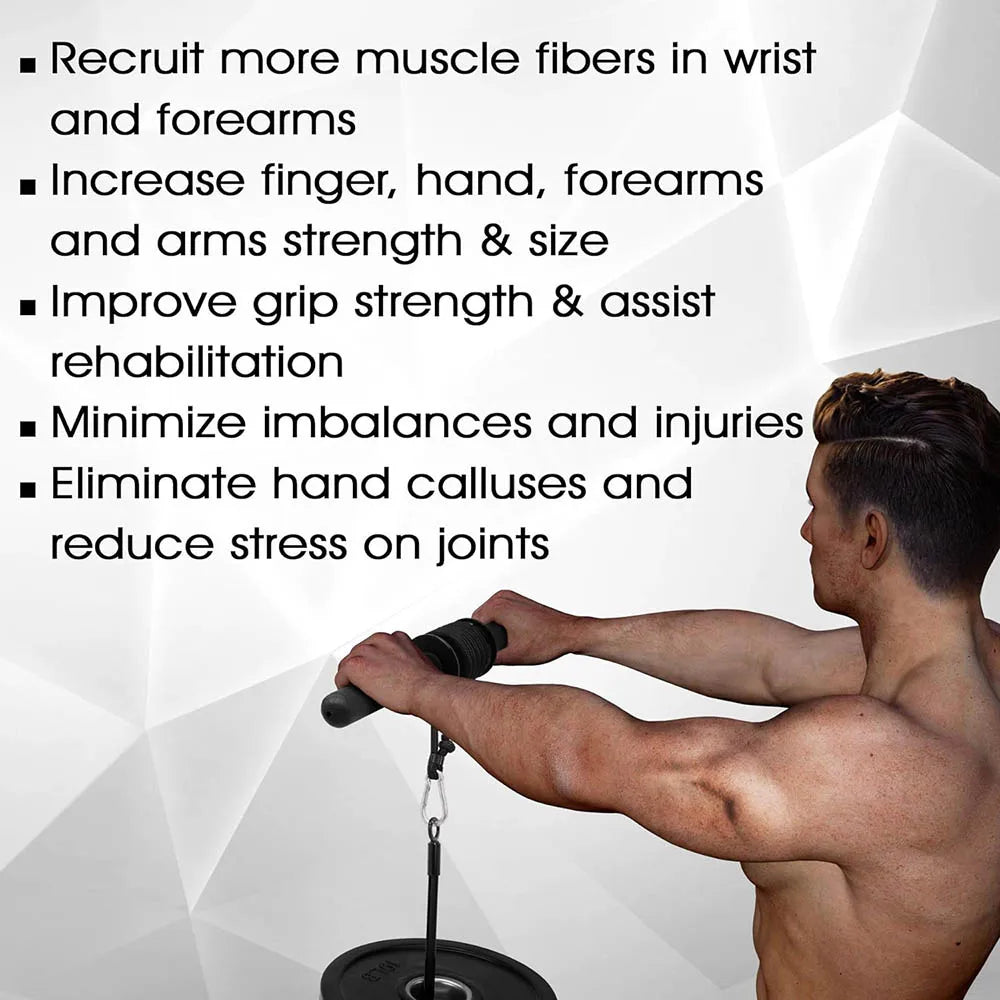 Wrist & Forearm Blaster Strength Trainer | Arm Muscle Exerciser with Hand Grip | Home Gym Fitness Equipment