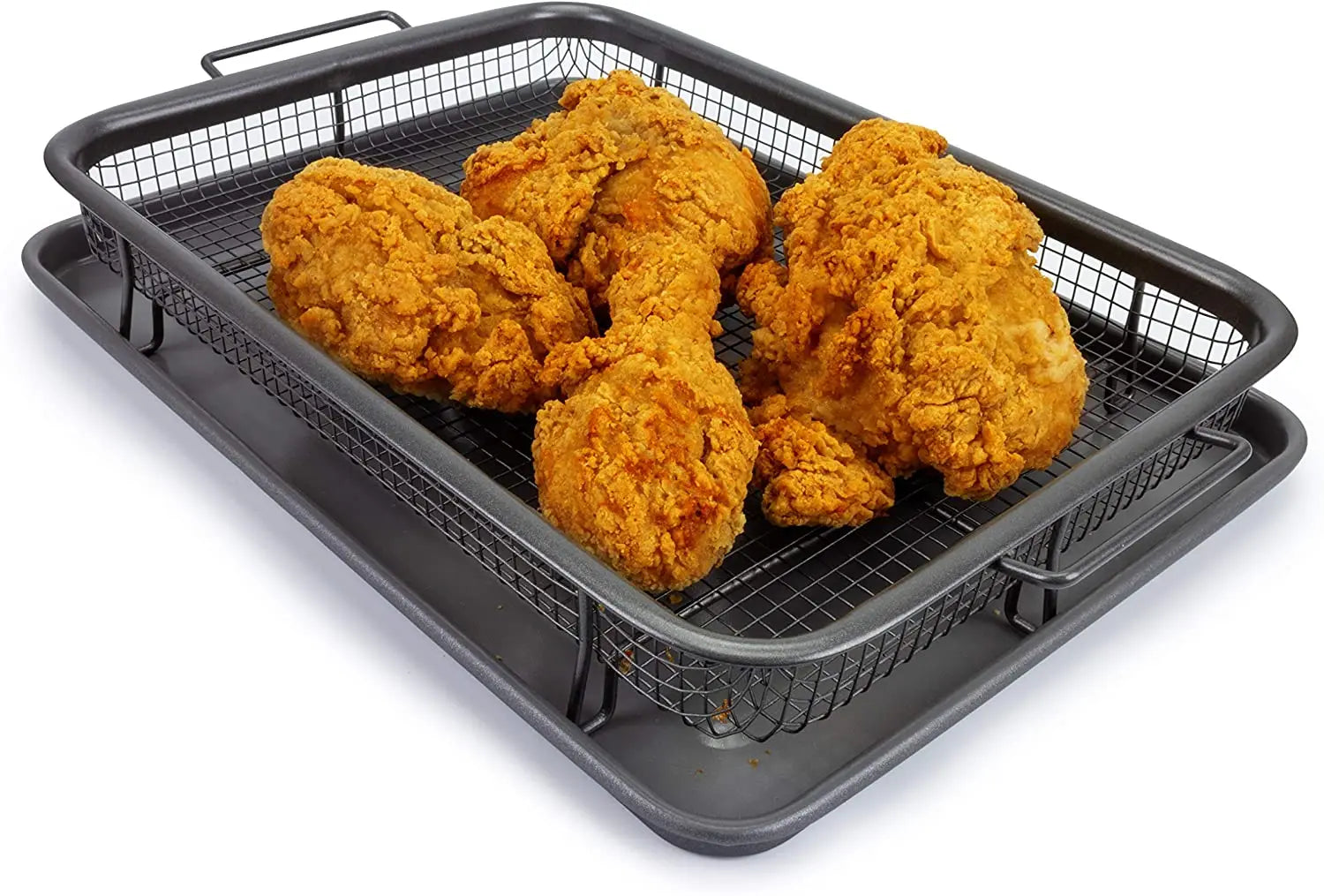 Crispy Chips Non-Stick Baking Basket Tray | Oven Fryer Mesh Pan