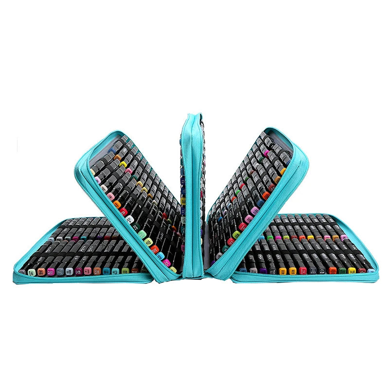 Vabena Large Capacity 168/224 Slot Pencil Case - Felt Marker Storage Organizer