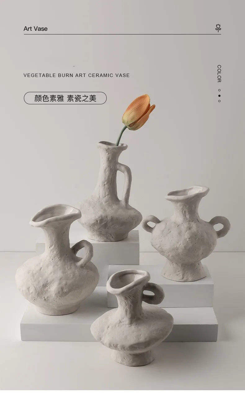 Vabena Nordic Ceramic Hydroponic Vase | Table & Bathroom Decor