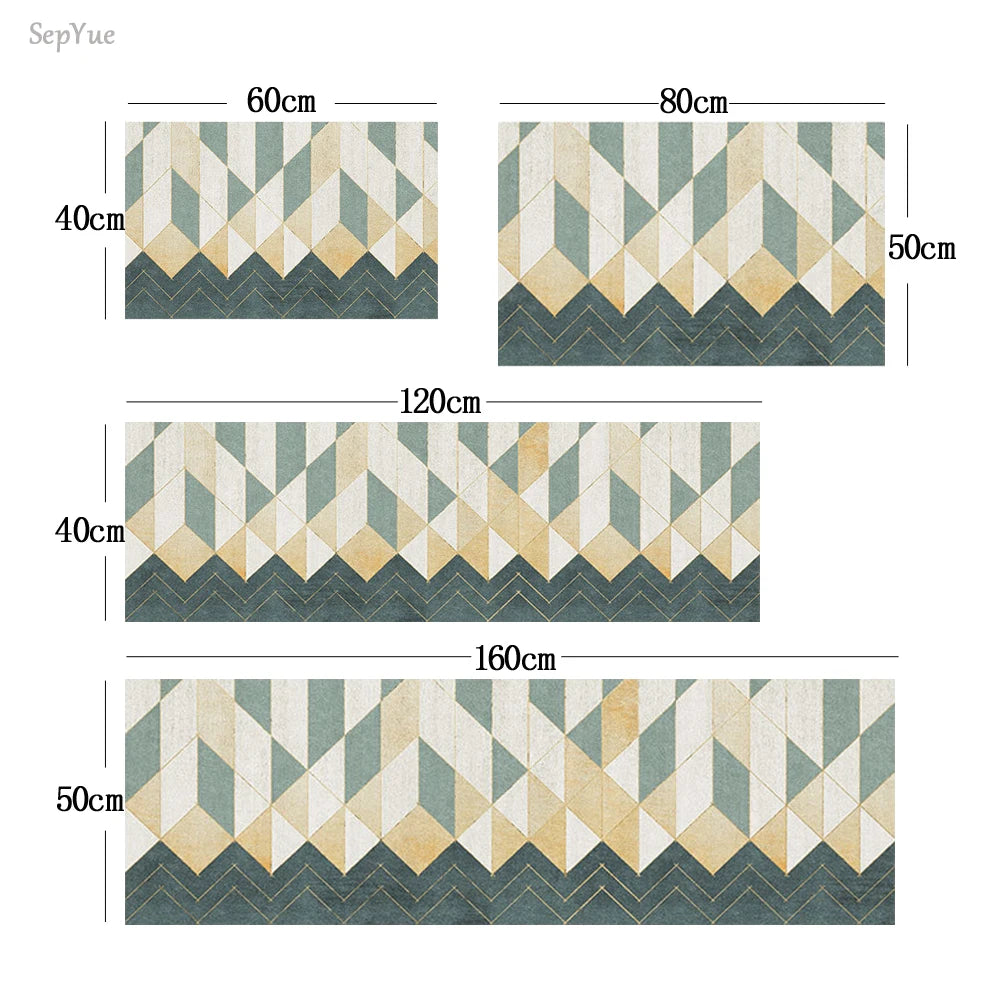 Non-Slip Crystal Velvet Kitchen Mat & Rugs for Living Room, Bedroom & Entryway
