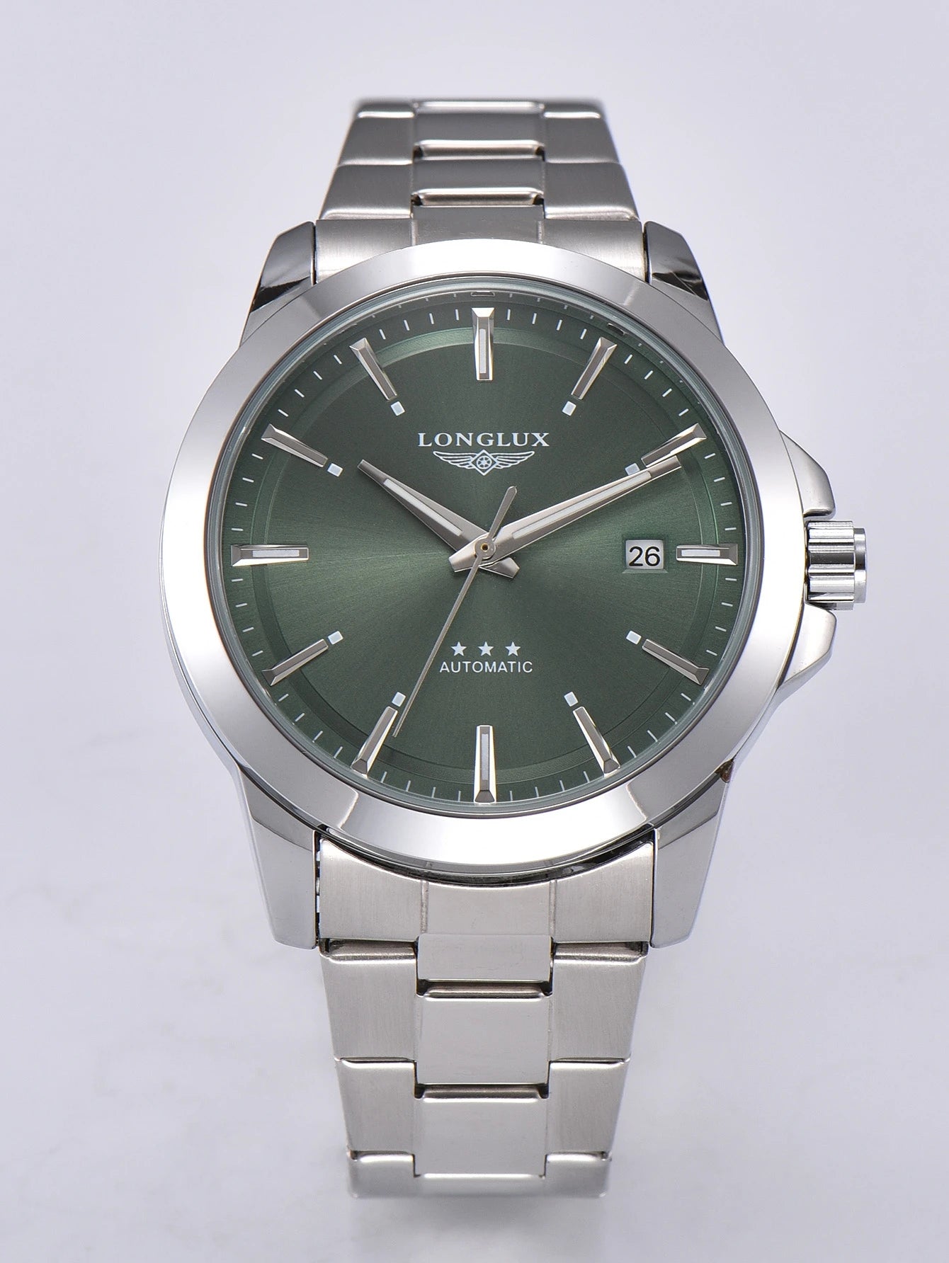 Men's Automatic Watch | Mechanical Business Date Stainless Steel Luminous Waterproof
