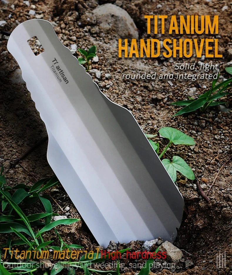 Tiartisan Titanium Mini Trowel - Ultralight Camping Hiking Garden Shovel
