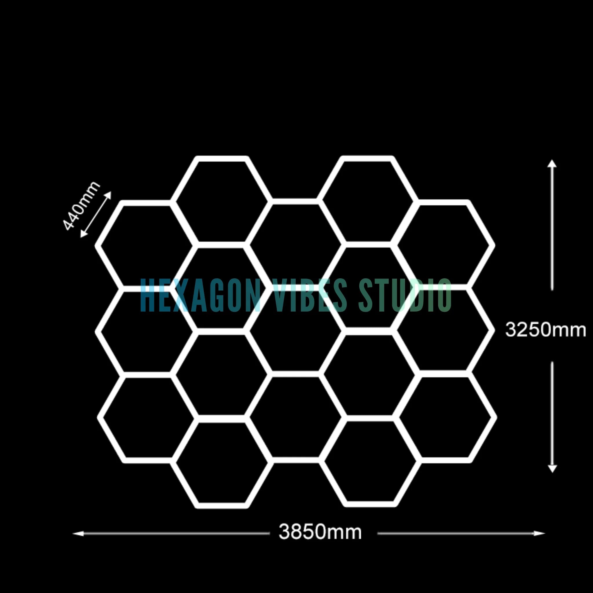 Garage Hexagon LED Light 50000H 6500K Ultra Bright