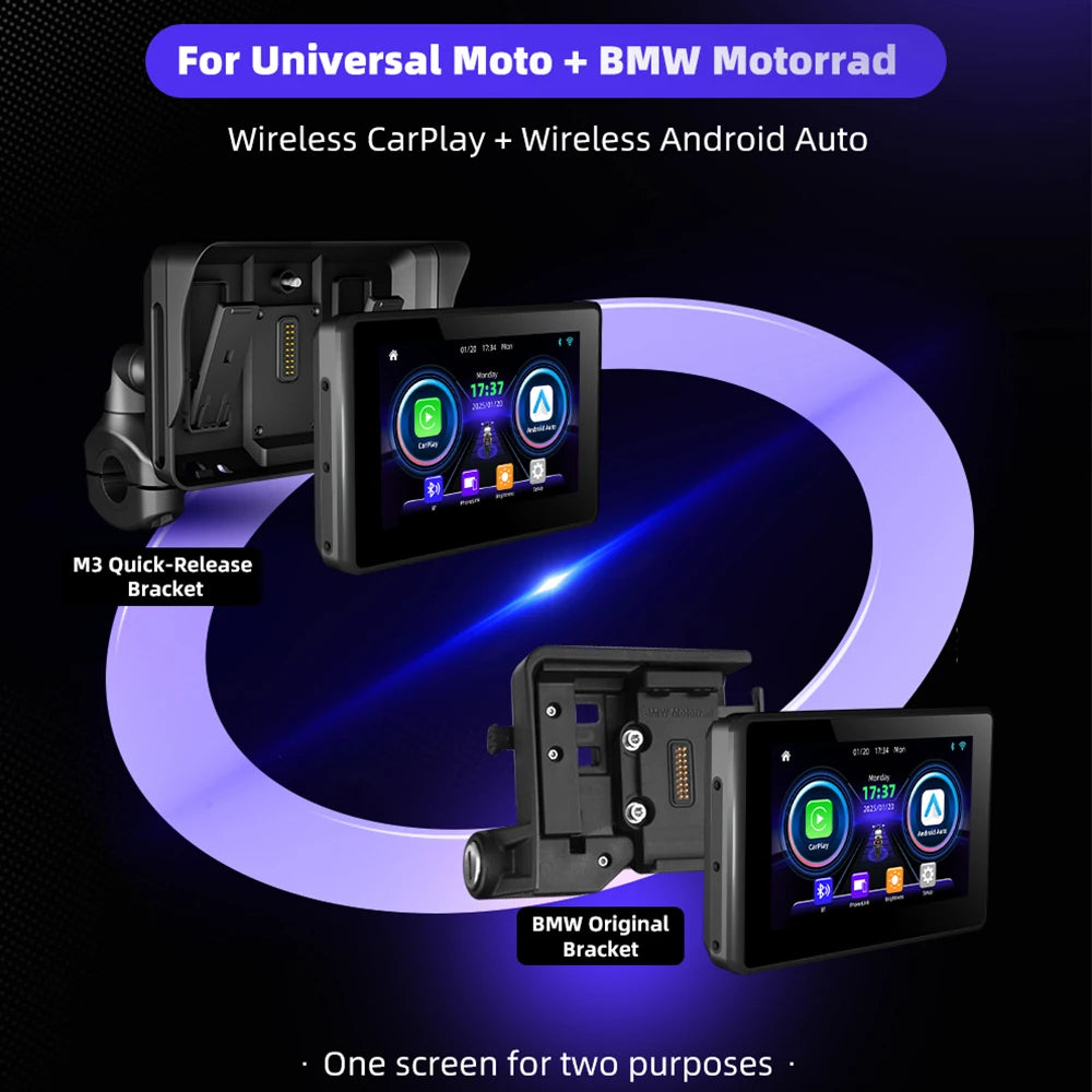 EKIY Wireless CarPlay Android Auto Navigation for BMW GS & XR