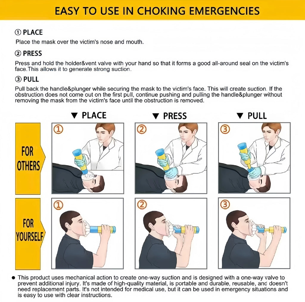 Heimlich Anti-Choking Device | Portable First Aid for Asphyxia