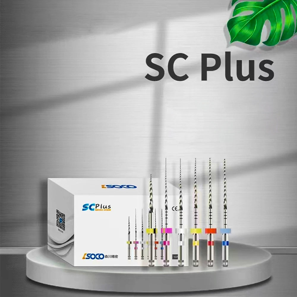SOCO PLUS 6PCS Nickel Titanium Heat Activated Root Canal Rotary Files for EndoMotor