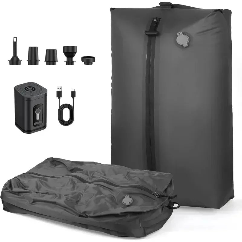 17L Vacuum Compression Travel Bag with Pump - Reusable Space Saver for Clothing