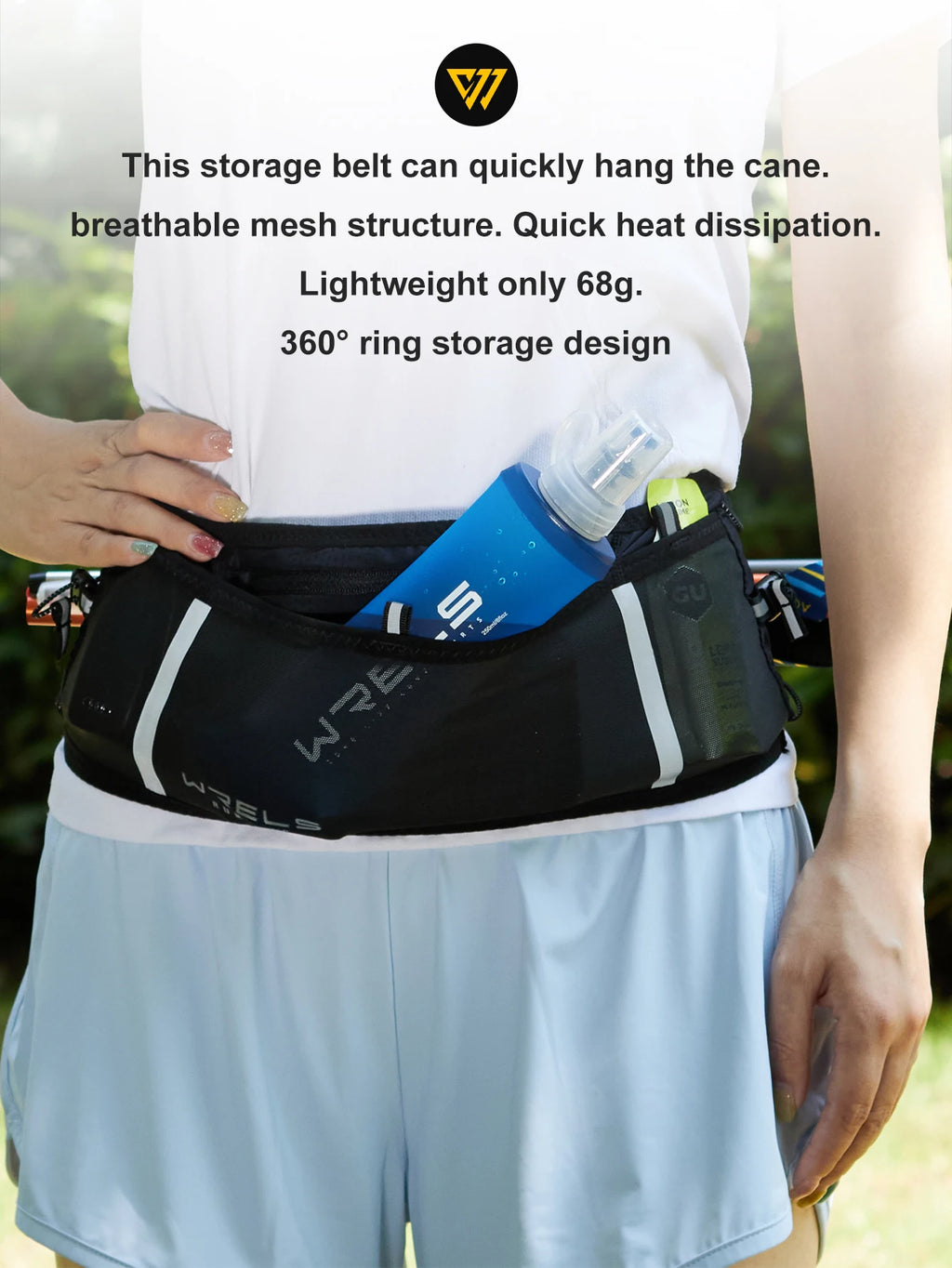 WRELS Invisible Running Belt - Waterproof Multi-Function Marathon Fanny Pack