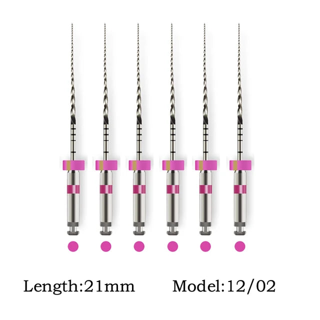 SOCO PLUS 6PCS Nickel Titanium Heat Activated Root Canal Rotary Files for EndoMotor