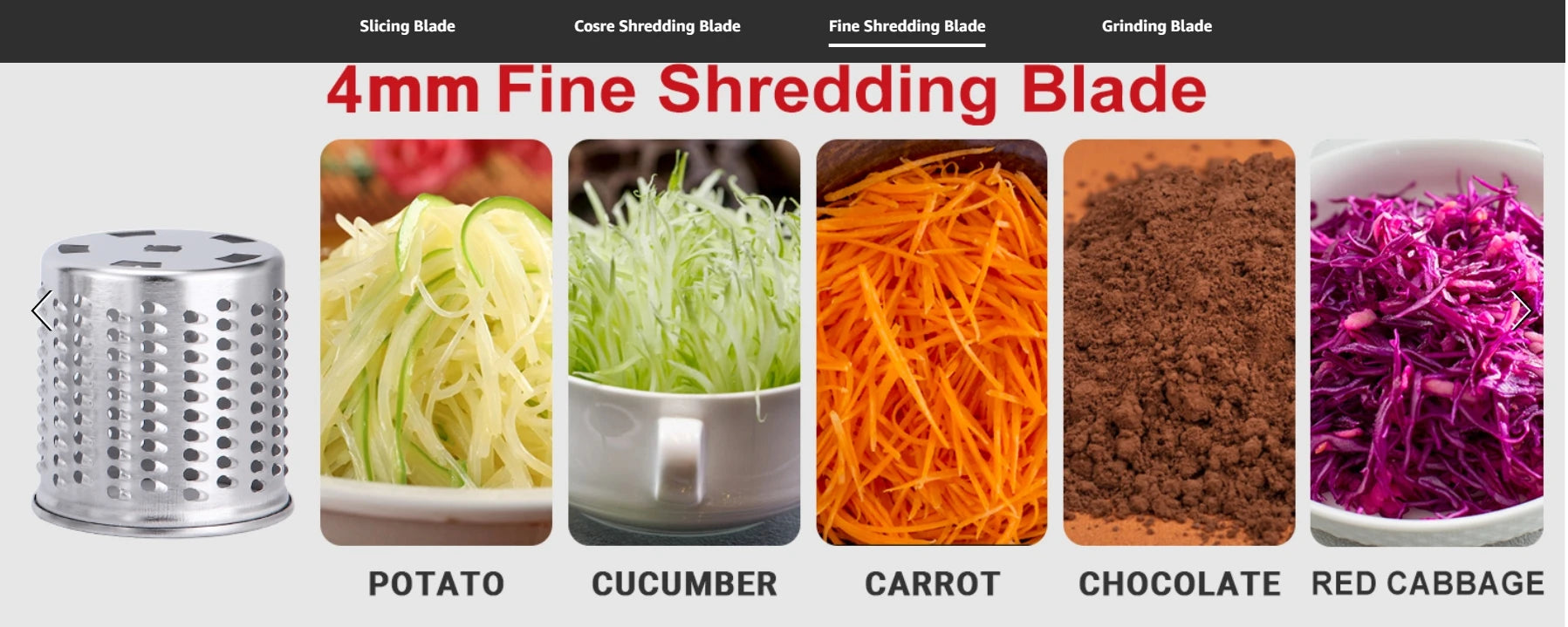 KitchenAid Stand Mixer Slicer Shredder | Stainless Steel Salad Maker