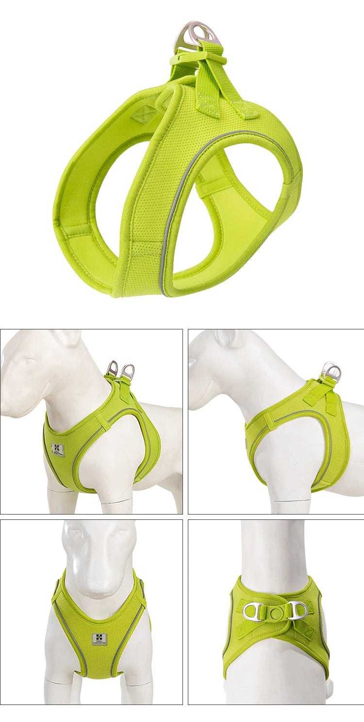 Dog Harness Leash Set - Adjustable, Reflective for Small to Medium Pets