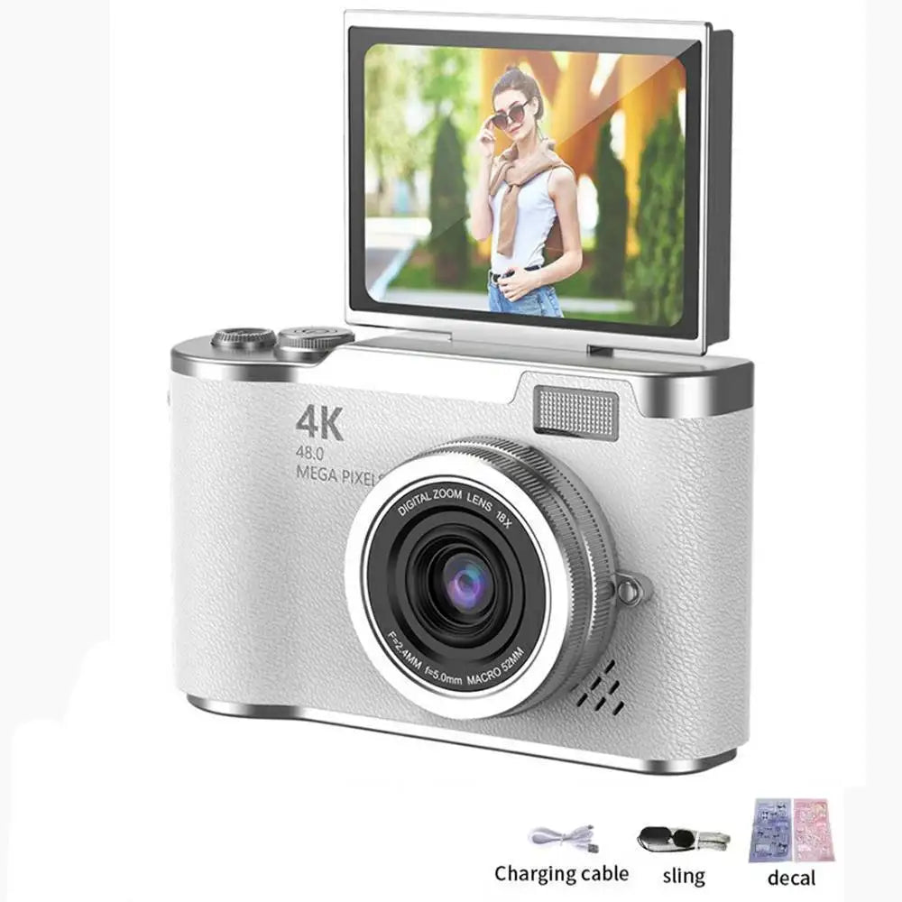 4K 48MP Digital Camera | Flip Screen & Anti-Shake