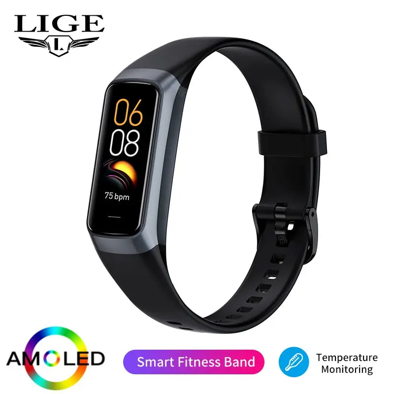 LIGE AMOLED Smartwatch - Heart Rate & Fitness Tracker
