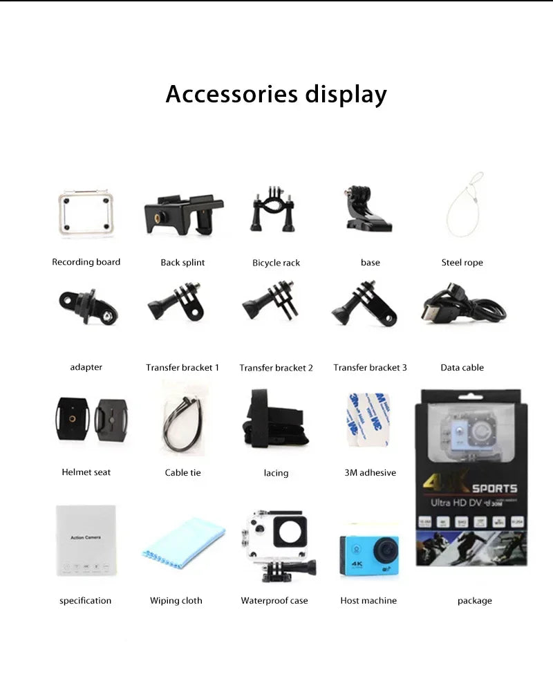 Vabena 4K Ultra HD Action Camera | Vlogging & Sports