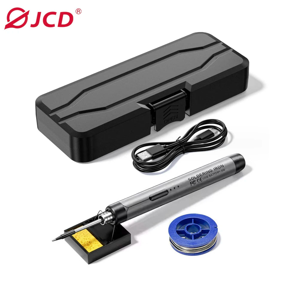 Cordless USB Digital Soldering Iron - Adjustable Temp 300-450°C Type-C 1000mAh