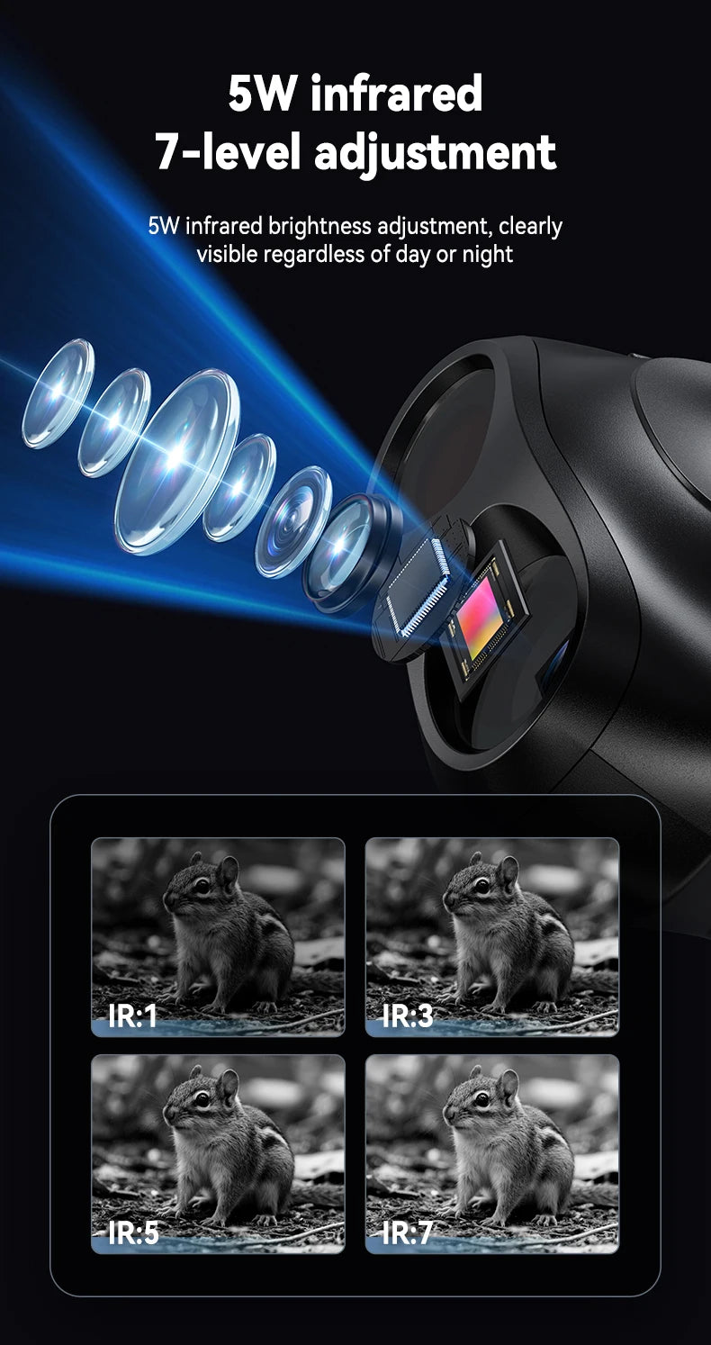 10X Digital Night Vision Binoculars Goggles - 5W IR 800M Full Dark Video