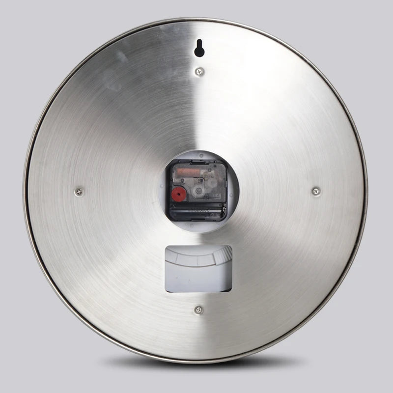 Luxury Modern Metal Wall Clock with Digital Luminescence
