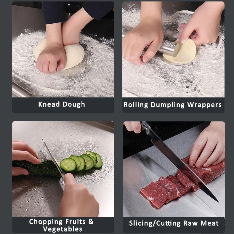 Vabena Stainless Steel Chopping, Noodle & Pastry Board | Professional Kitchen