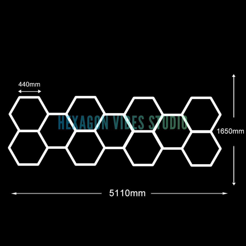 Garage Hexagon LED Light 50000H 6500K Ultra Bright