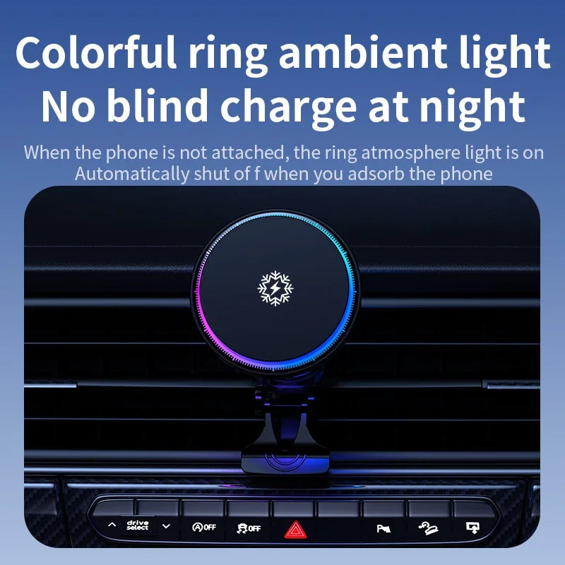VIKEFON Ice Cooling Magnetic Wireless Car Charger - Fast Charging Mount