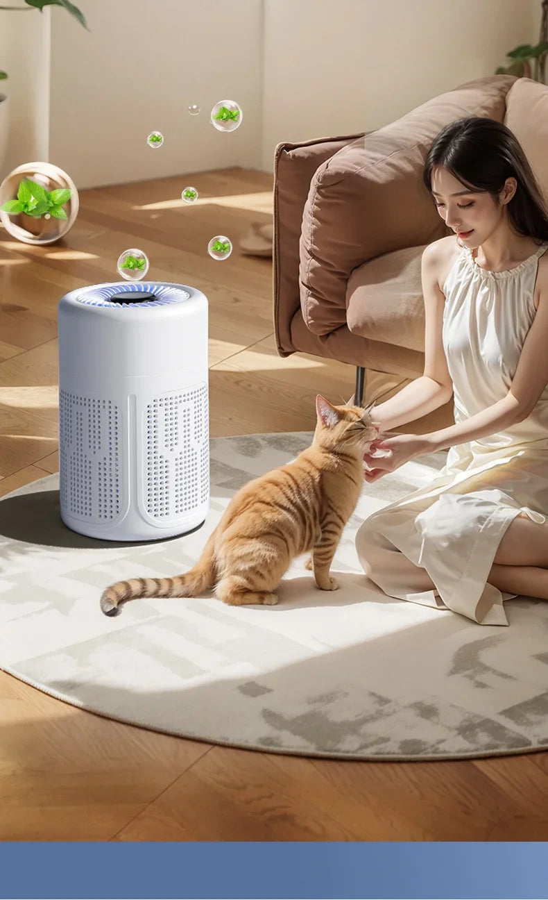 TINSOL Mini Air Purifier - HEPA Filter & Negative Ion Technology