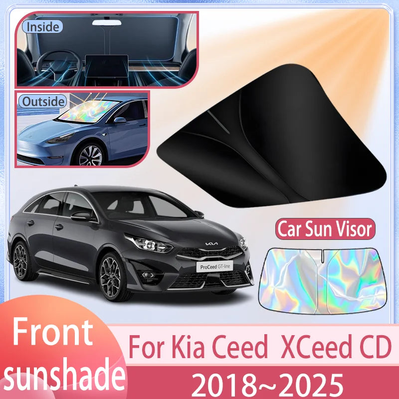 Kia Ceed XCeed Windshield Sunshade 2018-2025 | Anti-UV Protection & Interior Cool