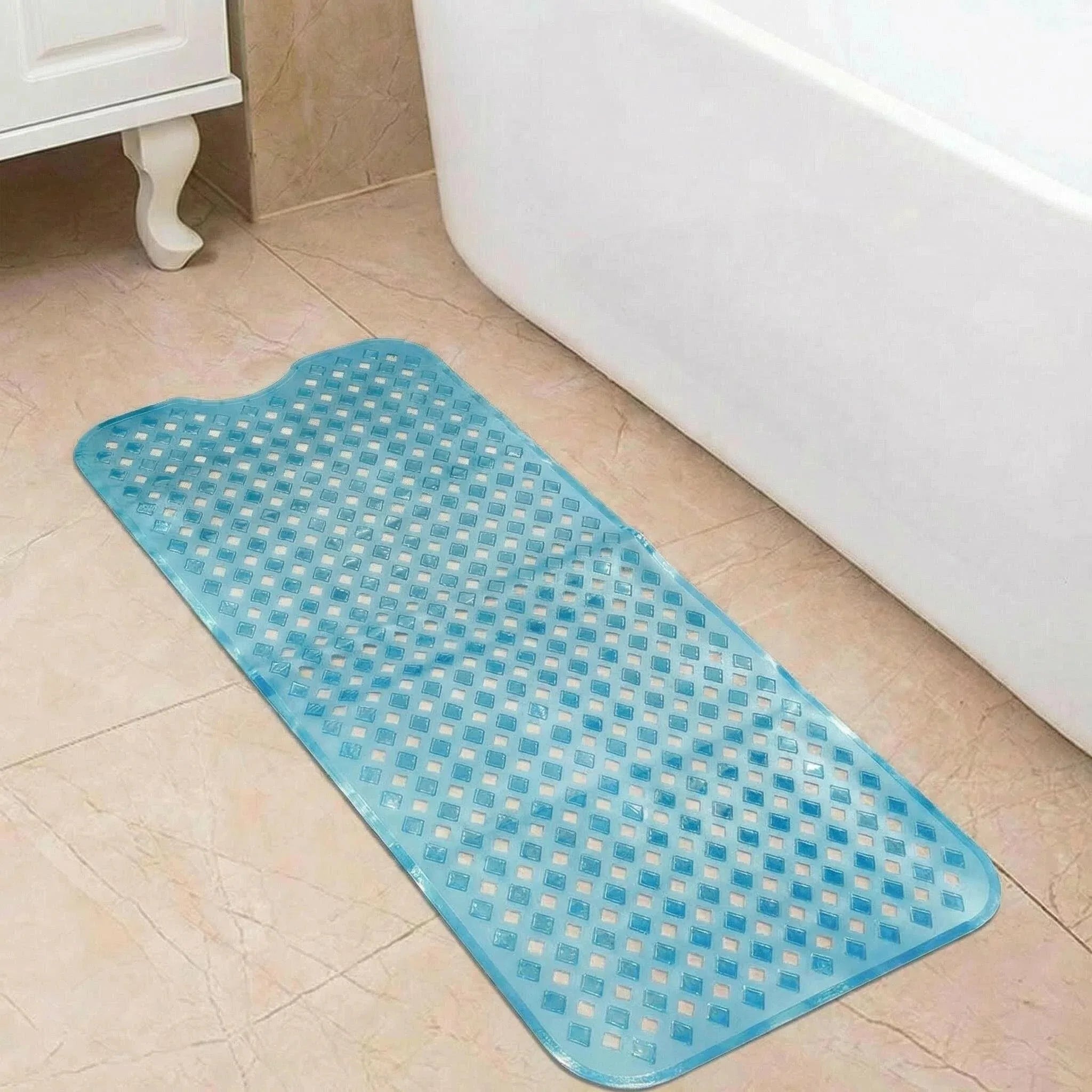 Cartoon Extra Long Bathtub Mat - Non-Slip Shower Mat 40x100cm with Suction Cups & Drain Holes