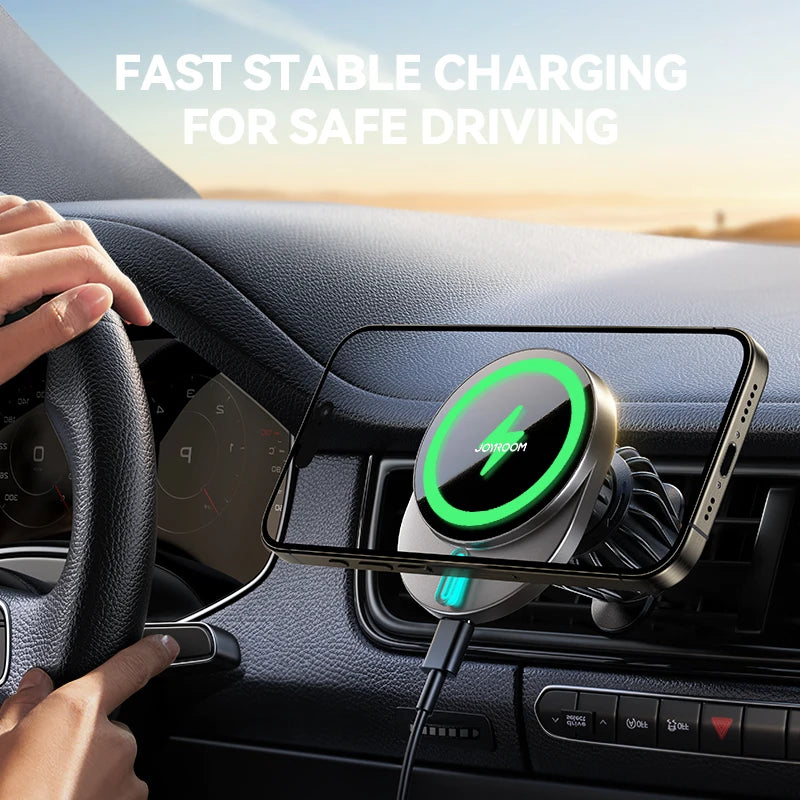 Joyroom 15W Magnetic Wireless Car Charger Mount for iPhone 16/15/14/13 Series