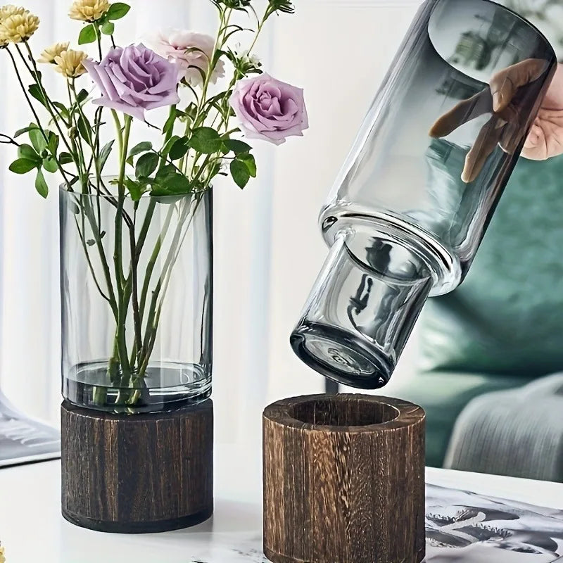 Elegant Retro Glass Vase | Vintage Floral Display for Home Decor
