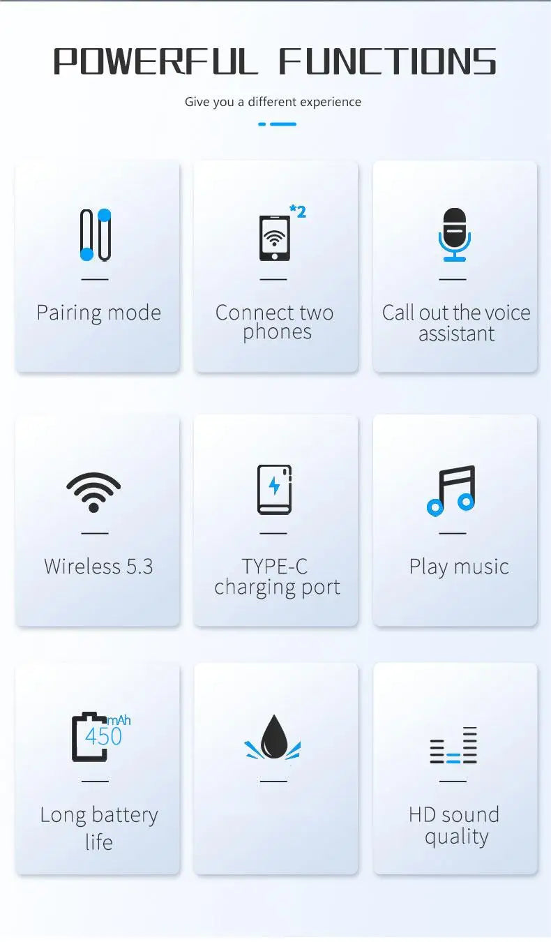 Bluetooth 5.3 Motorcycle Helmet Headset | Wireless Calls & Music