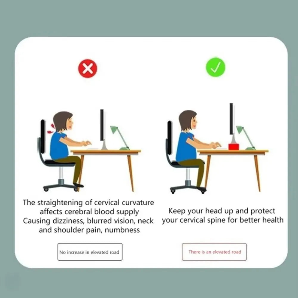 Vabena Ergonomic Monitor Riser Stand for Dorm Desk - Space Saver