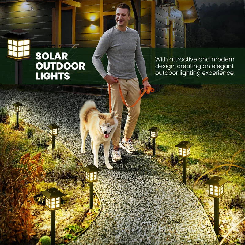 Solar Pathway Lights 8-Pack | Outdoor Waterproof Garden Decor