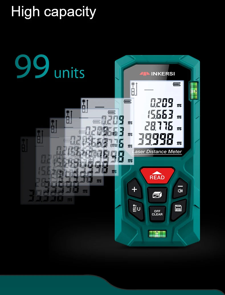 INKERSI High Precision Laser Rangefinder Digital Tape Measure