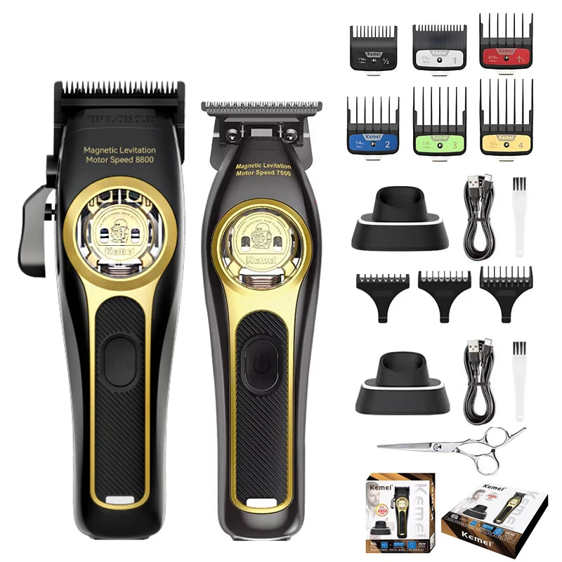 Kemei Professional Cordless Hair Clippers & Trimmer Electric