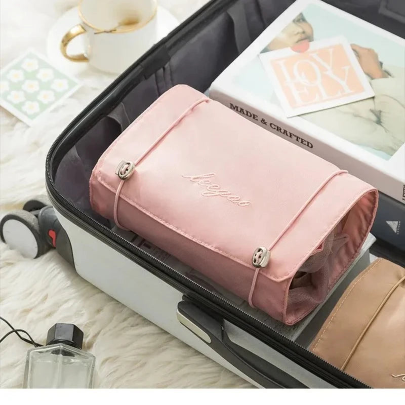 4-in-1 Detachable Travel Cosmetic Bag – Large Capacity Makeup & Toiletry Organizer