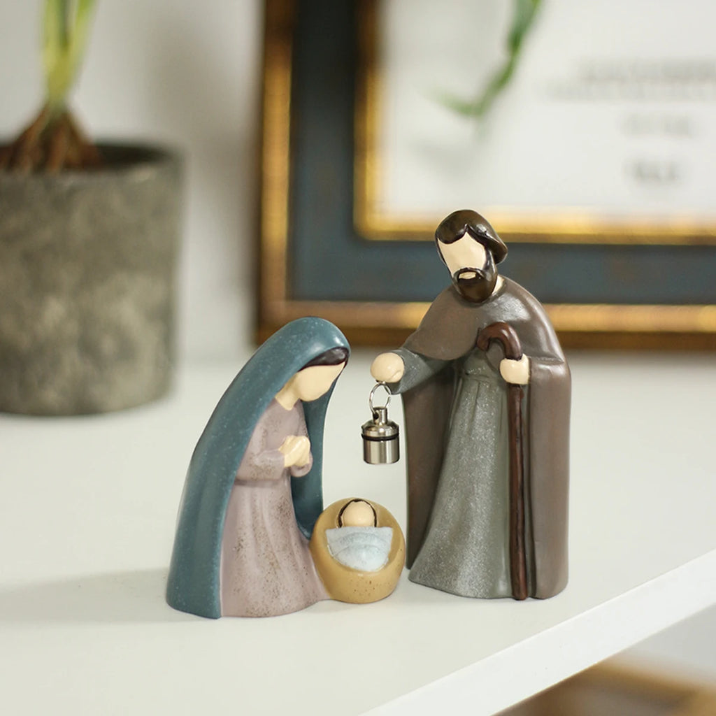Luminous Nativity Scene Ornament Set - Holiday Decor
