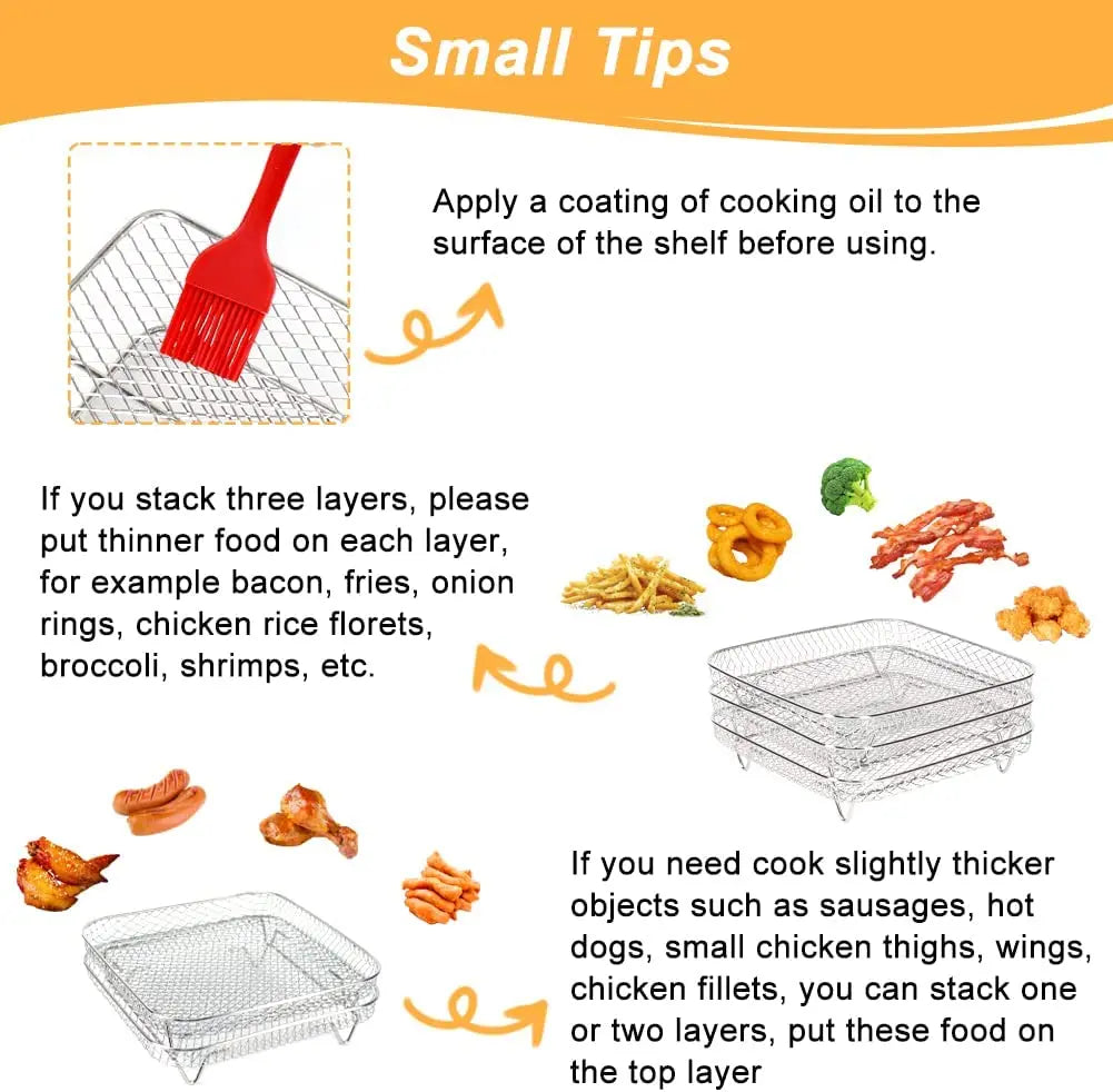 Crispy Chips Non-Stick Baking Basket Tray | Oven Fryer Mesh Pan