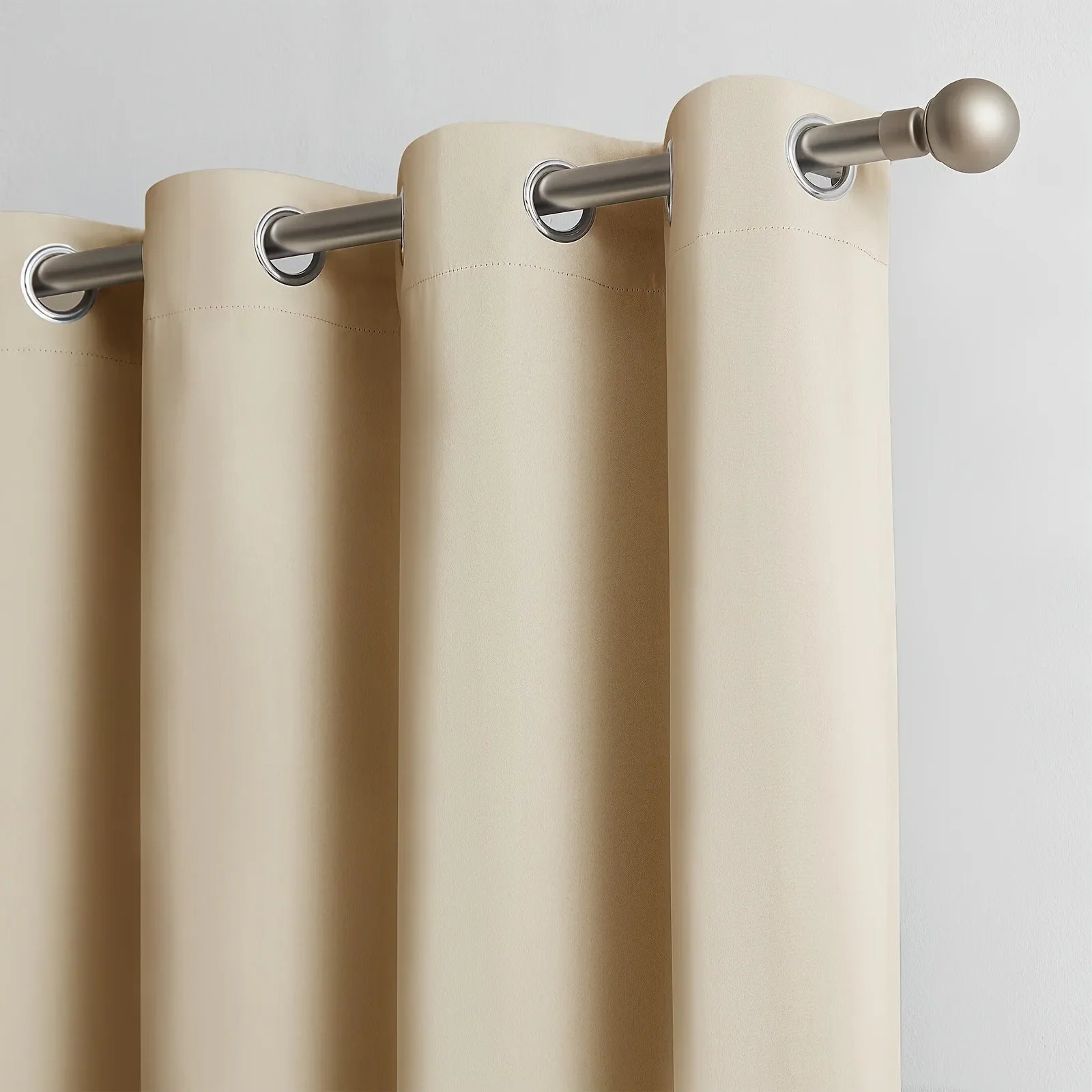 Modern 100% Blackout Curtains - 2 Pcs Set for Bedroom, Living Room & Kitchen